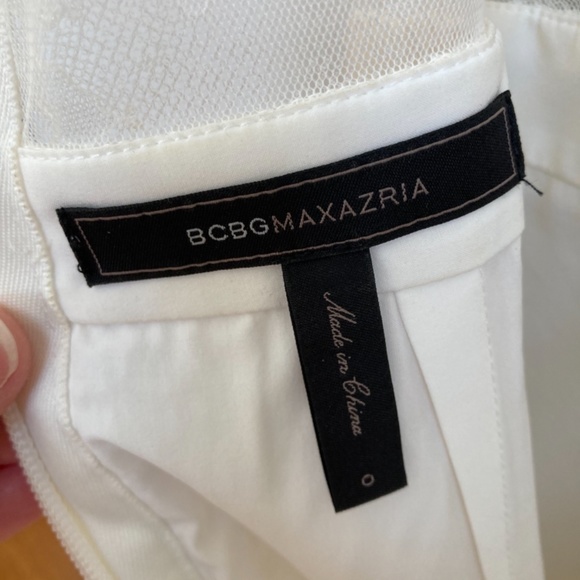 BBCBG MAXAZRIA (REYNA) WHITE SEQUINS/LACE COCKTAIL DRESS (SIZE 0) - Picture 6 of 13